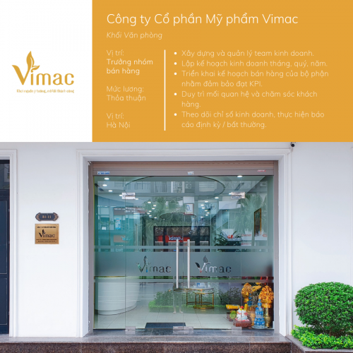 TUYỂN DỤNG TRƯỞNG NHÓM BÁN HÀNG