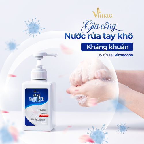 GIA CÔNG NƯỚC RỬA TAY KHÔ KHÁNG KHUẨN UY TÍN TẠI VIMACCOS