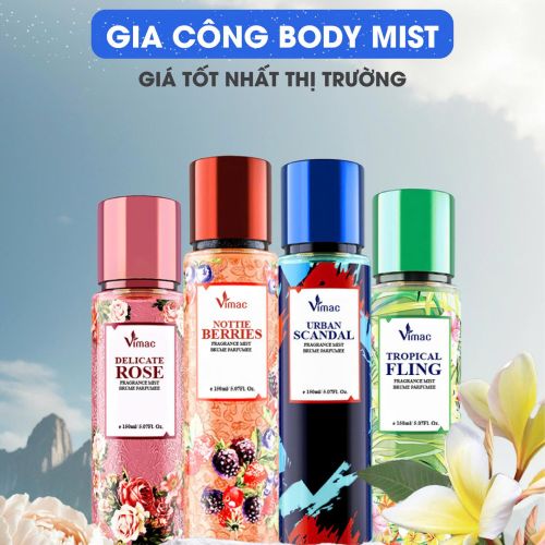 Gia công Body Mist – Công thức độc quyền | Giá Tốt Nhất Thị Trường